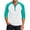 Cyan, variant on Men's Comfortable Raglan Tshirt Classic 3/4 Sleeve Henley Tops Fall Big and Tall Shirts Button Up Clothing Sport Athletic Jersey Tee