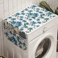 thumbnail image 1 of Floral Washing Machine Organizer, Summer Field Wild Flora Ornamental Flowers on a Plain Background Repetition, Anti-slip Fabric Top Cover for Washer and Dryer, Blue and White, by Ambesonne, 1 of 1