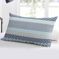 thumbnail image 5 of Boho Blue Aqua Throw Pillow Cover 20 x 26 Inch Decorative Pillow Cover Geometric Stripes Tribal Bohemia Retro Lumbar Pillowcase Seasonal Rectangle Cushion Case for Couch Sofa Bed Living Room, 5 of 7