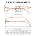 thumbnail image 3 of LUFF Rimless Reading Glasses for Women Blue Light Blocking Lightweight Metal Classic Computer Readers Anti Eyestrain, 3 of 6