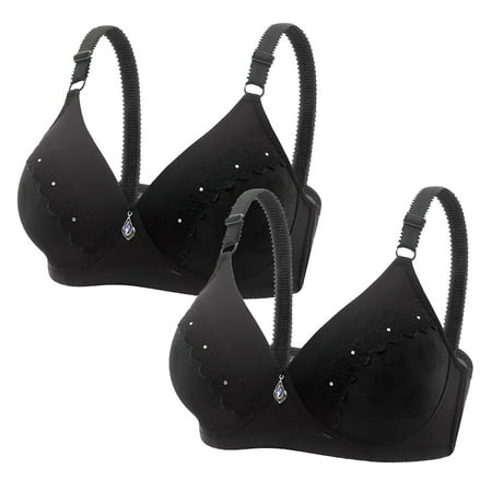 Full-coverage Push Up Bras for Women Seamless Comfort No Underwire Daily Bralette Cute Casual Everyday Bra Underoutfit 2 Pack