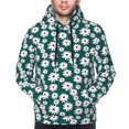 thumbnail image 4 of Hoodies for Men - Daisies Flowers Pine Green Long Sleeve Comfrt Men'S Fashion Hoodies & Sweatshirts, Sweatshirts for Men Hoodies Pullover Clothing Clothes with Pouch, 4 of 7
