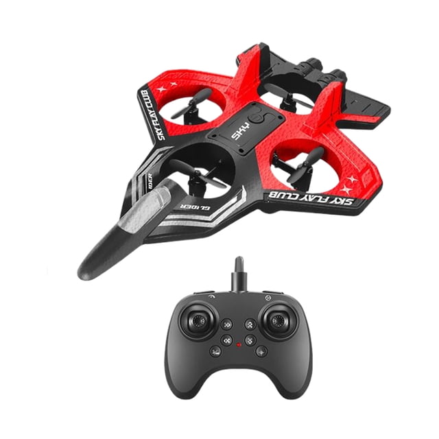 Bewildely Drone con control remoto para niños para emocionantes vuelos nocturnos con deslumbrante tira de luces LED Rc Drone Juguetes y Juegos rojo