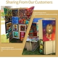 thumbnail image 5 of 4 Panel Pegboard Room Divider for Privacy and Storage | White, 5 of 7