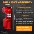 thumbnail image 2 of Conjunto de luces traseras Nakuuly Chevy Silverado 1500 2019-23 a la izquierda, 2 of 7