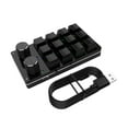 thumbnail image 4 of 12 Key Mini Mechanical Keyboard, Keypad with 2 Knobs for Gaming , Black, 4 of 7
