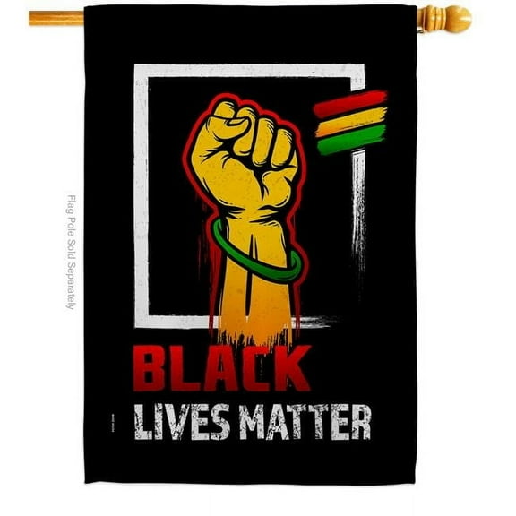 USA Decoration H170073-BO 28 x 40 in. Black Matter Anti Racism History Lives Double-Sided Decorative Vertical House Flags - Decoration Banner Garden Yard Gift
