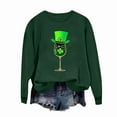 thumbnail image 5 of NuoCaiYun Sweatshirts for Women St. Patrick's Day Printed Long Sleeved Round Neck Fashionable Casual Hooded Sweatshirt Tops, 5 of 6