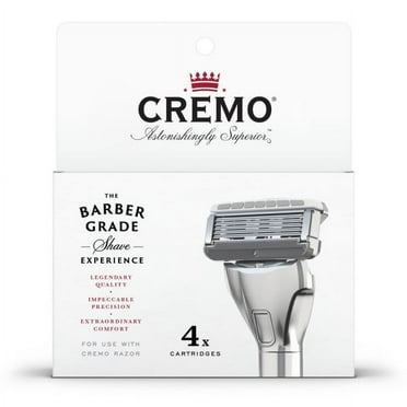 Cremo 5-Blade Barber Grade Mens Razor Cartridge Refills 4 Ct