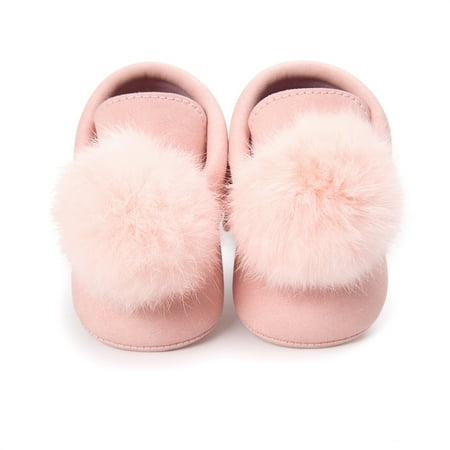 

Biezeib Infant Baby Girls Moccasins Bobbles Soft Sole PU Leather Flat Shoes Prewalker Anti-Slip Shoes First Walker Shoes