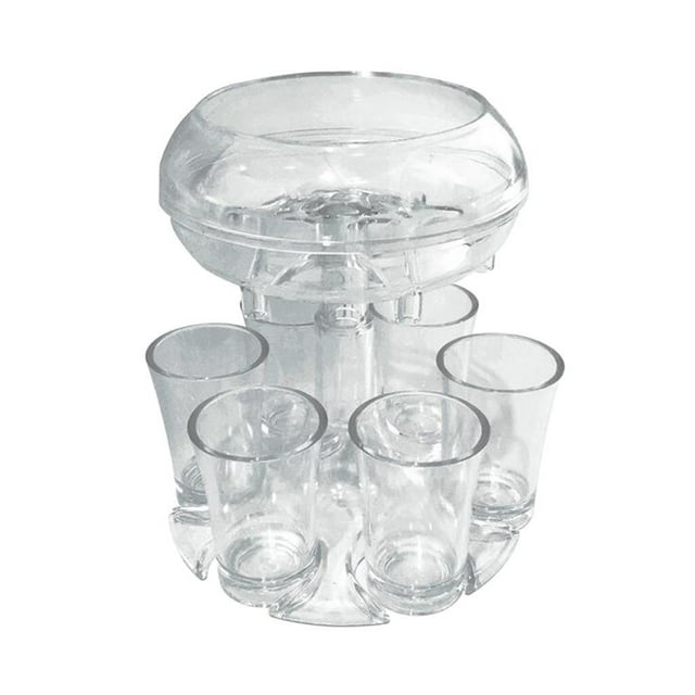 Wosthever 6 Shot Glass Dispenser Holder Accessories Wine Bar Game Beverage Home Barra de herramientas