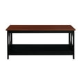 thumbnail image 3 of Convenience Concepts Omega Coffee Table with Shelf, Cherry/Black, 3 of 4