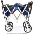 thumbnail image 4 of CREATIVE OUTDOOR Push-Pull Folding Wagon Stroller w/ Canopy, Navy Blue, 4 of 7