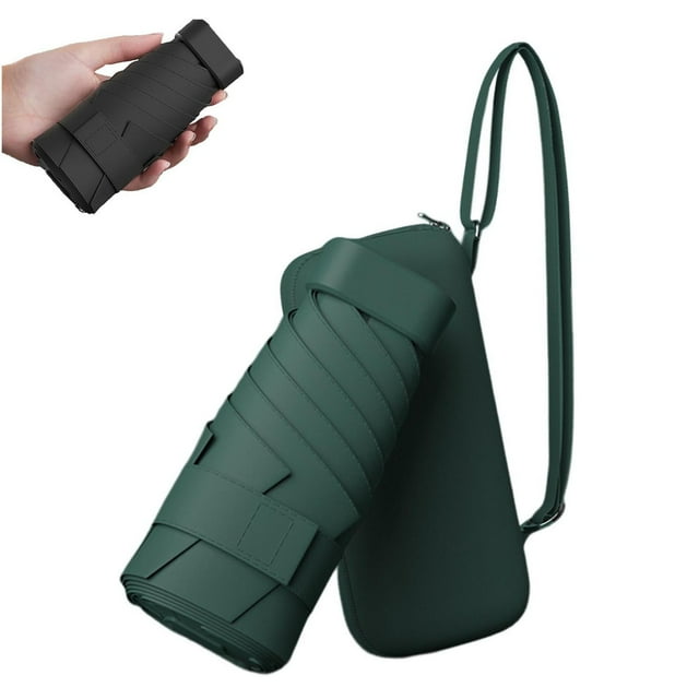 Parapluie Mini de Voyage pour Sac à Main avec Étui Petit Parapluie Compact Soleil Léger Portable Minuscule Parapluie de Poche avec Étui Parapluie Parasol pour Femmes Fille Imperméable Imperméable pour Femmes Multicolore