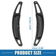 thumbnail image 5 of Unique Bargains Steering Wheel Shift Paddle Cover Shifter Extension for Porsche Cayenne 2010-2021 Aluminum Alloy (Set of 2) Black, 5 of 7