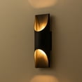 thumbnail image 2 of C Cattleya 2-Light Matte Black Integrated LED Outdoor Wall Sconce(2-Pack), 2 of 6