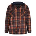 thumbnail image 3 of Turilly Jackets for Men Button Zipper Casual Hooded Coats Thicken Lattice Long Sleeve With Pocket Jacket, 3 of 4