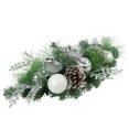 thumbnail image 4 of Northlight 30" Green Pine and Needle Triple Candle Holder with Pinecones and Christmas Ornaments, 4 of 5