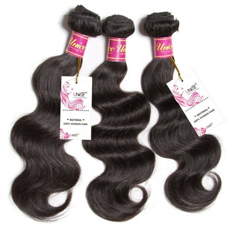 UNice 8A Indian Body Wave Virgin Human Hair 3 Bundles Overnight Free (Best Way To Ship Overnight)
