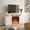 Marble White, variant on Manxile White Fireplace TV Stand with 23'' Fireplace for TVs up to 75'', Two Drawers Storage, LED Light