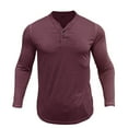 thumbnail image 4 of safuny Men's Outwear Fall Winter Long Sleeve Tops Windproof Workout Sweatshirts Big&Tall Quarter Button Pullover Fashion Casual Sports Loose Cotton Shirts Red L, 4 of 7