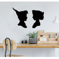 thumbnail image 3 of Peter Pan And Wendy Darling Cute Silhouette Peter Pan Movie Character Vinyl Wall Art Sticker Wall Decal Decoration For Home Room Wall Boys Girls Room Playroom Wall Décor Décor Design Size (24x40 inch), 3 of 3