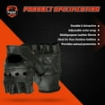 thumbnail image 4 of DS Daniel Smart Men's Leather Motorcycle Gloves, Fingerless, Lightweight, M, 4 of 6