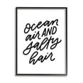 thumbnail image 3 of Stupell Industries Ocean Air Salty Hair Beach Lover Calligraphy Graphic Art Black Framed Art Print Wall Art, Design by Leah Bisch, 3 of 5