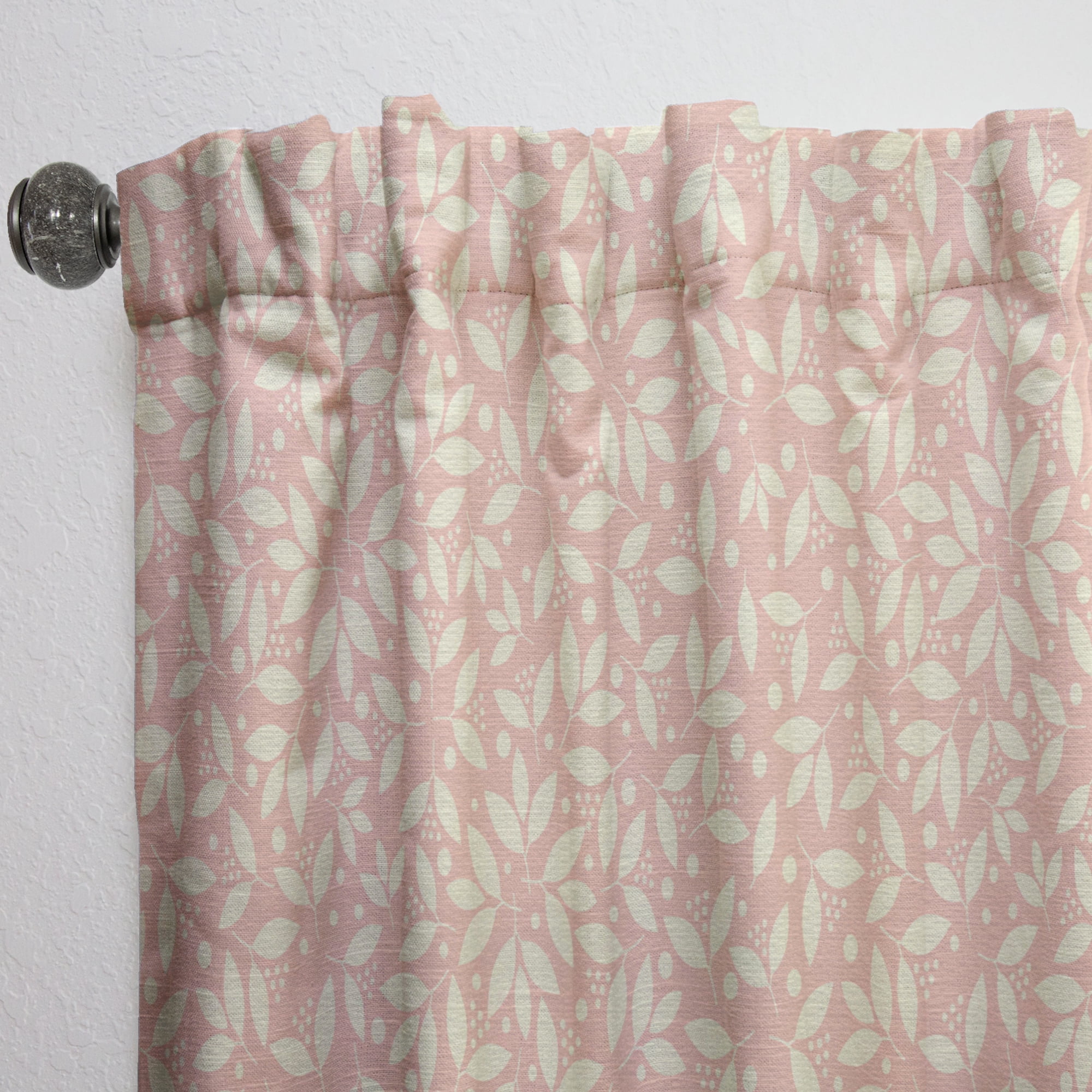 Designart 'Floral Retro Pattern V' Mid-Century Modern Curtain Panel