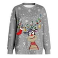 thumbnail image 6 of larppty Womens Long Sleeve Christmas Sweatshirt Casual Crew Neck Cute Xmas Graphic Pullover Tops Lightweight Loose Fit Sweater 2025 Fall Outfit (Grey, M), 6 of 6