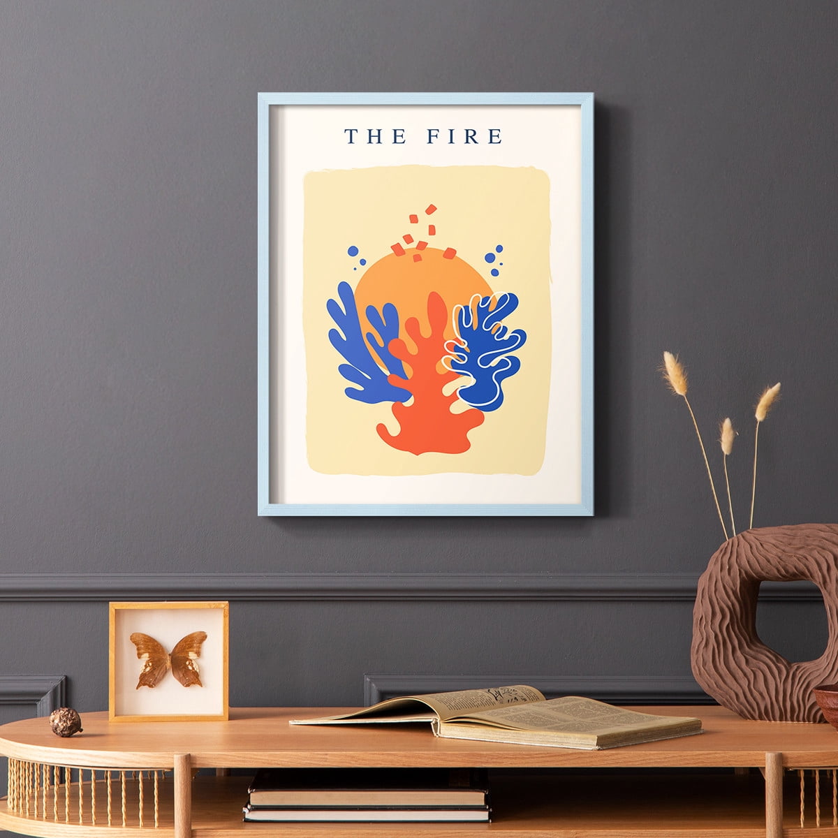 Matisse CCCXVI in Blue Solid Wood 8 x 10 Framed Print