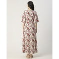 thumbnail image 4 of Moomaya V Neck Printed Rayon 3/4 Sleeve Wrap Dress - Women's Stylish Wrap Dress, 4 of 9