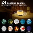 thumbnail image 3 of White Noise Machine, Portable White Noise Sleep Aid, 7-Color Night Light and 24 Soothing Sleep Sounds, USB Rechargeable Sleep Machine with 3 Timer Functions, 3 of 5