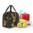 thumbnail image 4 of Yiaed Palatial Style Flower Rabbit Print Insulated Lunch Bag Reusable Cute Tote Lunch Box, Leakproof Cooler Lunch Bags for Work Office Travel School Picnic, 4 of 5