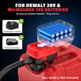 thumbnail image 6 of Cordless Fuel Transfer Pump Compatible with DeWalt 20V & Milwaukee 18V Batteries, 3.2 GPM Portable Fuel Pump with 51'' Hose and 3 Adapters(Bare Tool), 6 of 8