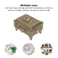 thumbnail image 4 of Metal Jewelry Box, Large Capacity Durable Vintage Jewelry Box Multiple Uses Dustproof Rose Pattern  For Rings For Desktop For Christmas, 4 of 8