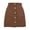 Brown, variant on Ediodpoh Skirts for Women Short Solid High Waist Zipper Corduroy Wrap Button Fit Skirt for Autumn Winter Mini Skirts Yellow S