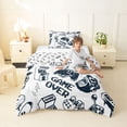 thumbnail image 4 of Homewish Cartoon Gaming Controller Twin Comforter Sets,Game Over Print Bedding Set,White,Gamepad Reversible,2pcs,1 Comforter and 1 Pillowcase, 4 of 7