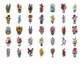 thumbnail image 3 of 35pcs-50pcs Botanical Stickers Stationery Stickers Artistic Stickers Kids Stickers for Luggage Laptop Guitar, 3 of 9