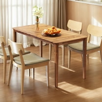 Yardi Yarda Rectangular Outdoor Dining Table Acacia Wood for 4-6 People, Patio Dining Table for Outdoor as Yard, Brown