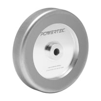 POWERTEC CBN Grinding Wheel 6 Inch 320 Grit, 1-1/4" Wide, 1/2" Arbor – 4-in-1 CBN Sharpening Wheel with 1/4" Radius Edge and Side Face for Bench Grinder (15708N)