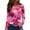 Hot Pink&04B1217, variant on Garbnen Valentine Day Shirts for Women Love Print Crew Neck Womens Long Sleeve Shirt Fashion Spring Summer Womens Graphic T Shirts