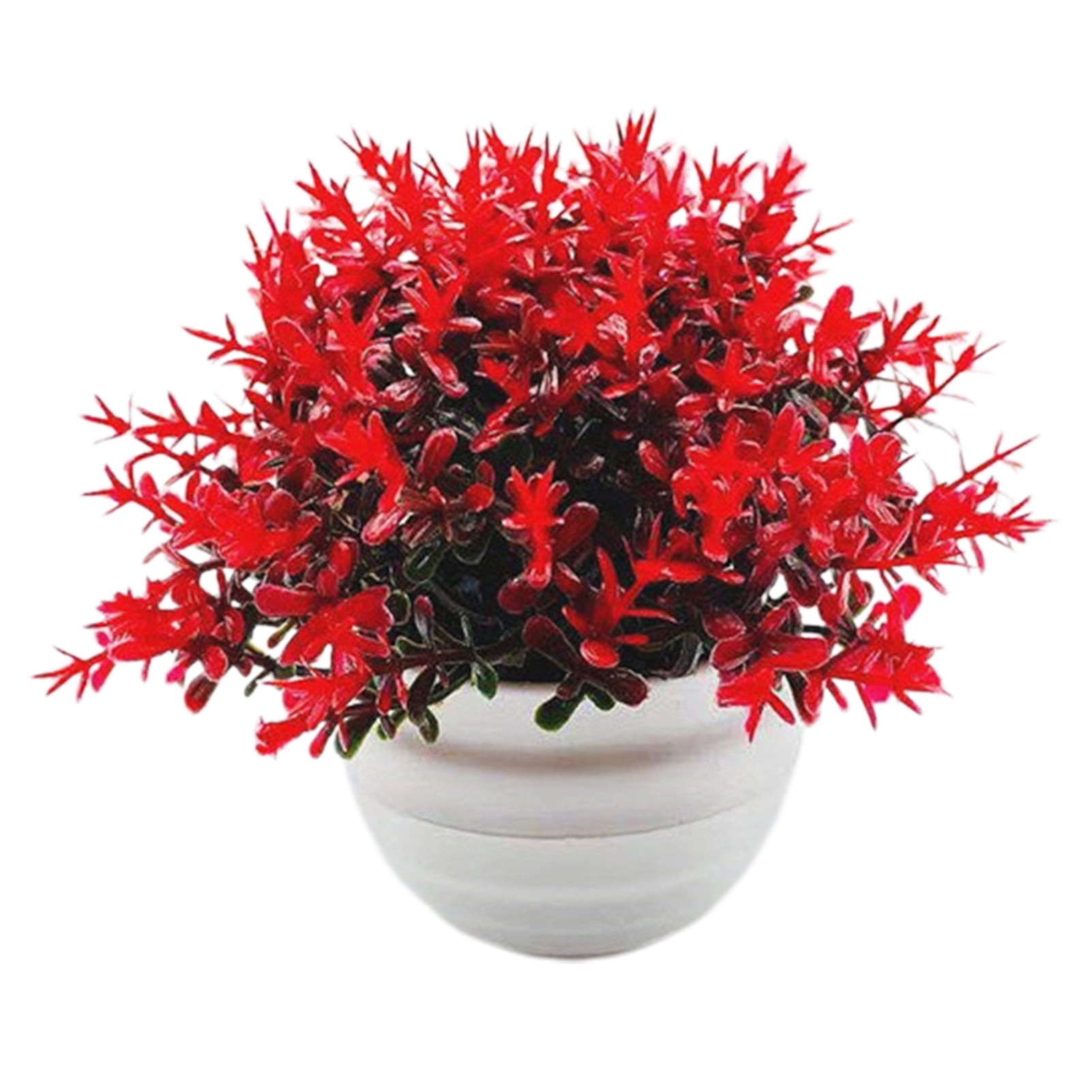 Mini Plastic Artificial Plants Grass in Pot/Small Artificial Faux
