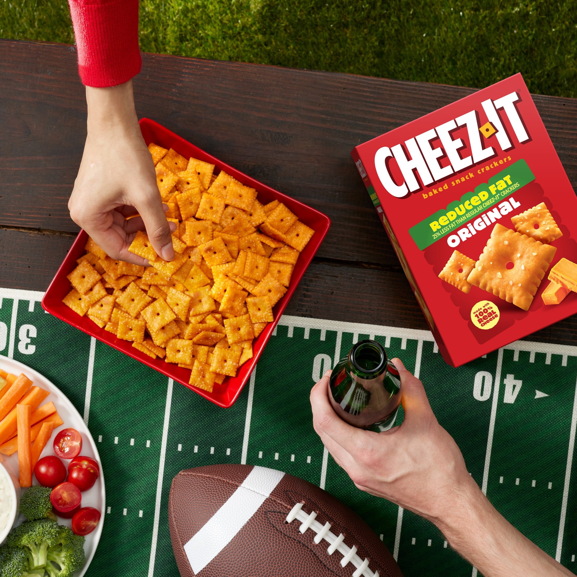 (2 pack) Cheez-It Reduced Fat Original Baked Snack Cheese Crackers, Made with 100% Real Cheese, 11.5 oz