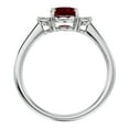 thumbnail image 3 of SuperJeweler 1.65 Carat Oval Shape Ruby and Two Diamond Ring In 14 Karat White Gold For Women, 3 of 6