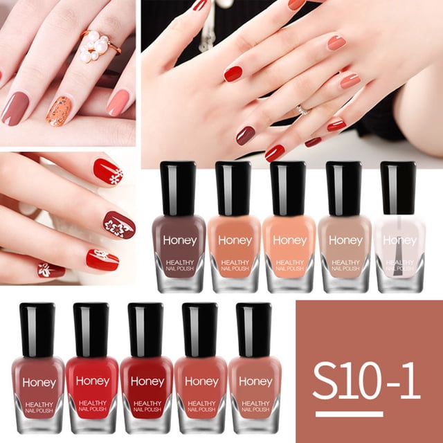 WIFKLSIIPG Nail Polish Set Peel Off Water Based Quick Drying for Beginners 5ml X 10 Bottles