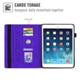 thumbnail image 3 of iPad 10.2 Case 2020/2019, iPad 8th/7th Gen Case, Dteck Embossed PU Leather Folio Flip Wallet Case Kickstand Auto Wake Sleep Cover with Pencil Holder for iPad 10.2 inch 2020/2019, Purple, 3 of 5