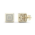 thumbnail image 2 of aaXia Men’s 14K Yellow Gold 1/8ct TDW Diamond Square Stud Earrings, 2 of 4