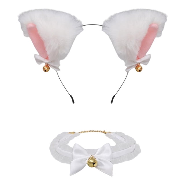 Diadema Paño para Lolita jinwen blanco bandas de pelo de oreja de gato