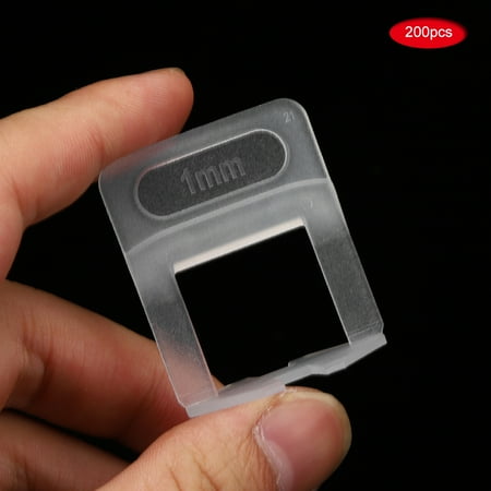 

Fugacal 200pcs 1mm Tile Leveler Spacer Base Clips Leveling System Tiling Aid Tool Tile Leveling Clip Tile Leveling Spacer